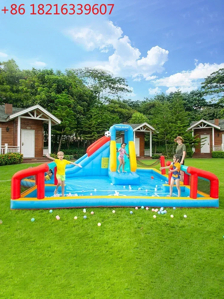 

Детский игровой комплекс TAO: батут, уличная горка, футбольные ворота