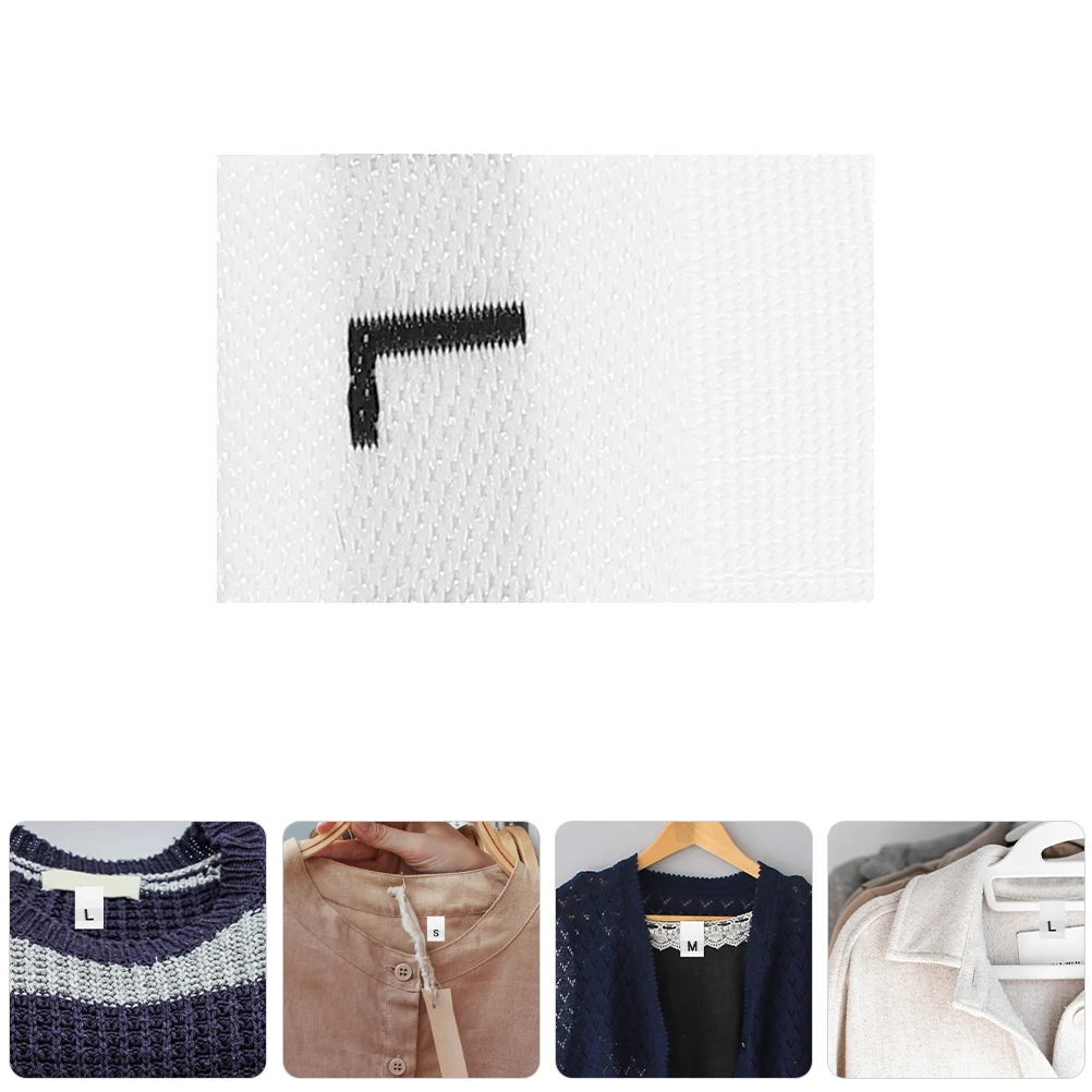 

250 Pcs Size Label Sew-on Tags of Textile for Clothing Sewing Labels Strip Polyester Garments