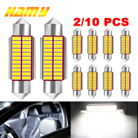 2/10 PCS C5W LED Bulb Canbus Festoon 31mm 36mm 39mm 41mm LED 12V 4014SMD 6500K White Car Interior Reading License Plate Lamps