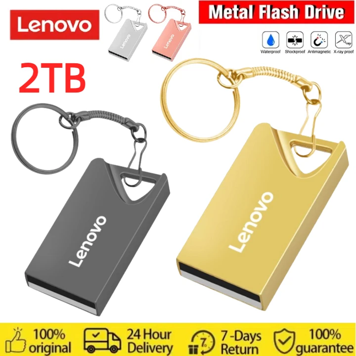 레노버 정품 USB 3.0 플래시 드라이브, 메탈 펜 드라이브, 실제 용량, 1TB, 512GB 메모리 스틱, 고속 플래시 디스크, U 디스크, PC용