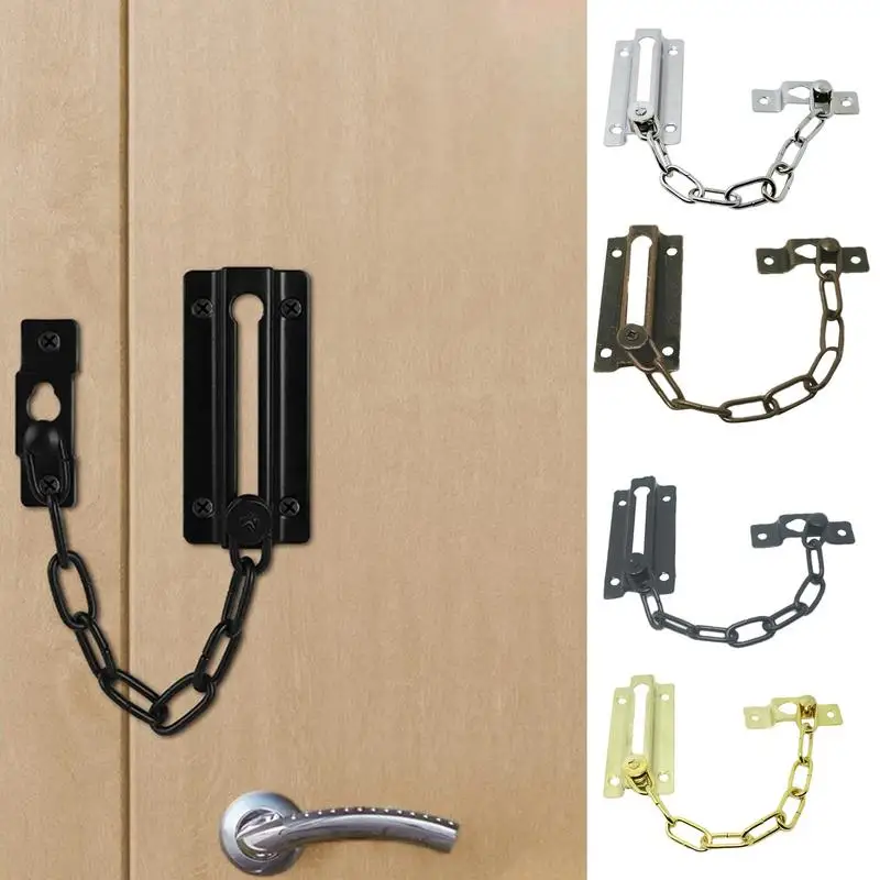 Door Chain Lock Rust-Resistant Metal Door Safety Guard Chain Anti-Theft Latch Chain Lock Thickened Lock Chain for Inside