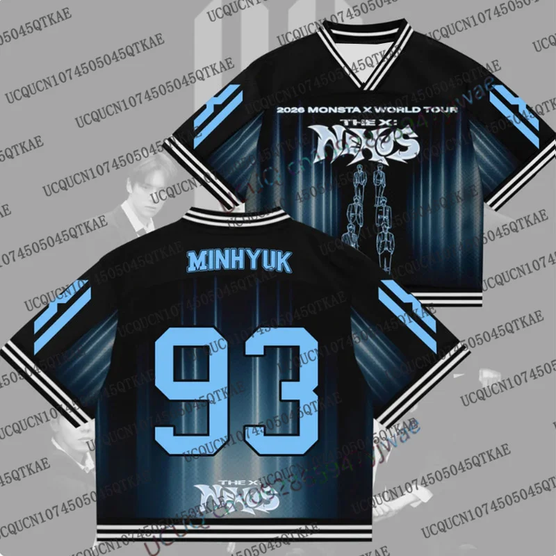 Monsta X World Tour Unisex Fan-T-Shirt Hip-Hop Streetwear Harajuku K-Pop Shownu Comeback 2026 Eltern-Kind-T-Shirt – Detail 6