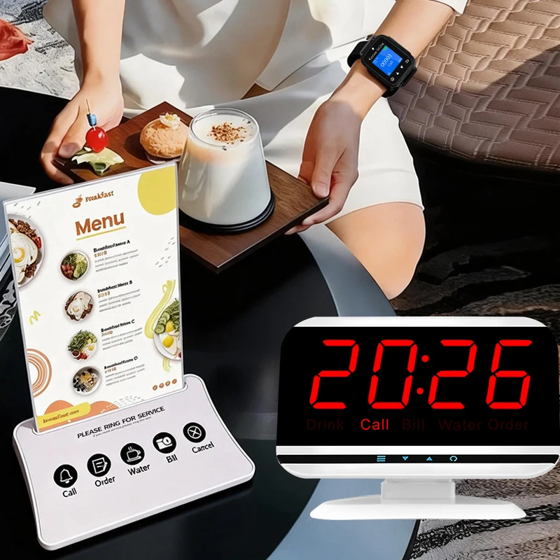 433 Frequency Bar Table Service Call Bell Restaurant Wireless Waiter Calling System Package