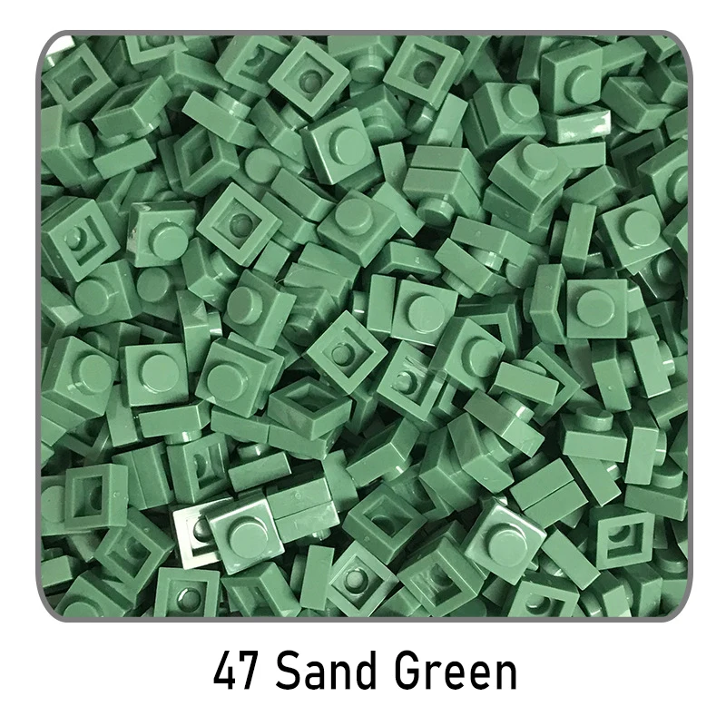100 Stücke DIY Ziegel Teile 3024 1x1 Platte Pädagogische Tech Bau Assmble Kompatible Block Teile Spielzeug für Kind Kinder