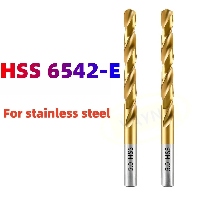 1-13mm Cobalt Twist Drill Bit HSS 6542-E  HSS CO HSSE Metal Aluminum Copper Stainless Steel Wood Hole Tool Titanium