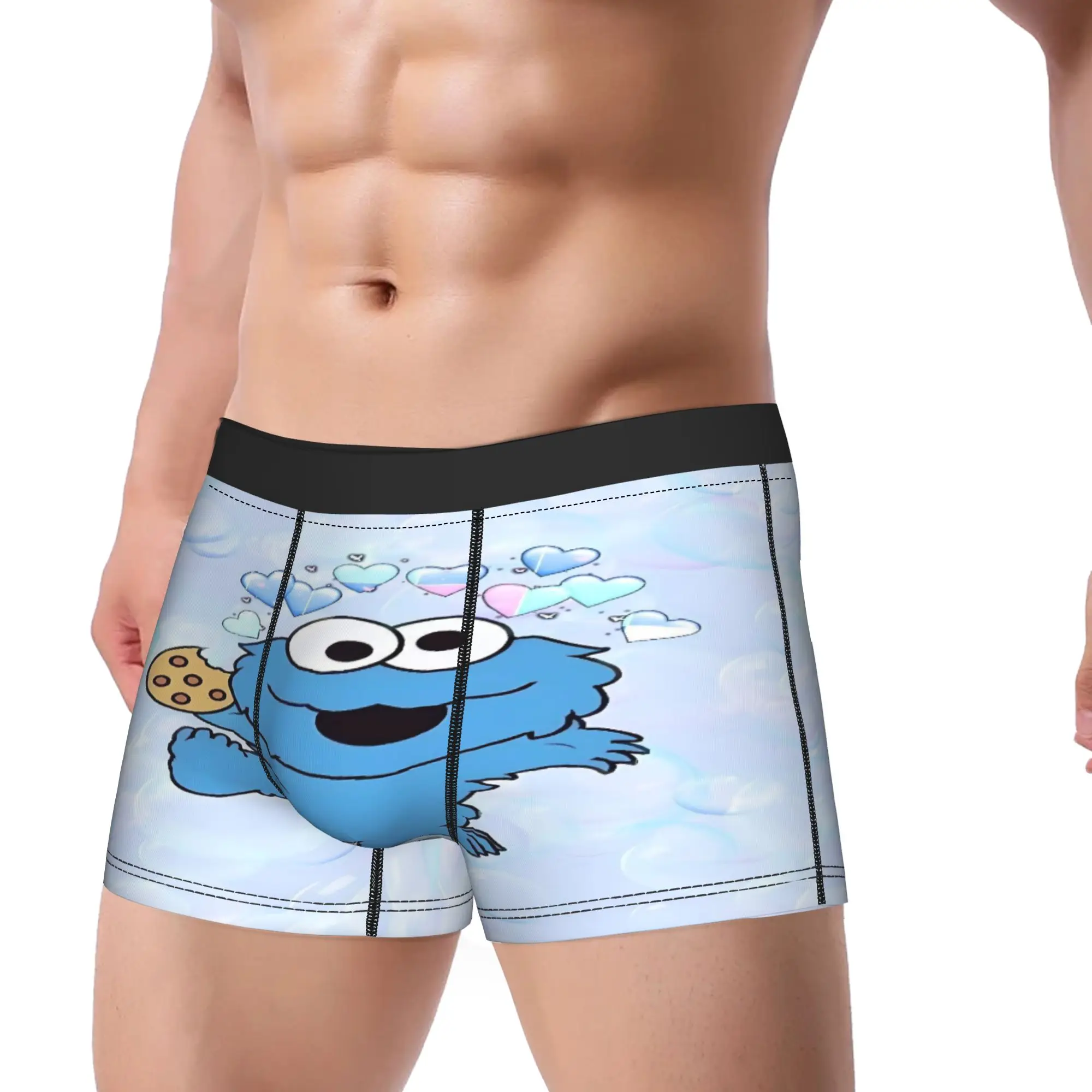Sesames Streets Underwear  Male Shorts Briefs Funny Trunk High Quality Customs Oversize Panties