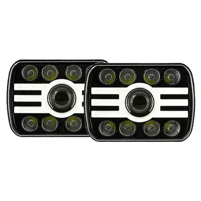 

Plain 1 Pair 240W 5X7 Inch 7X6 Inch LED Headlight High Low Halo DRL For Wrangler Jeep Cherokee XJ YJ