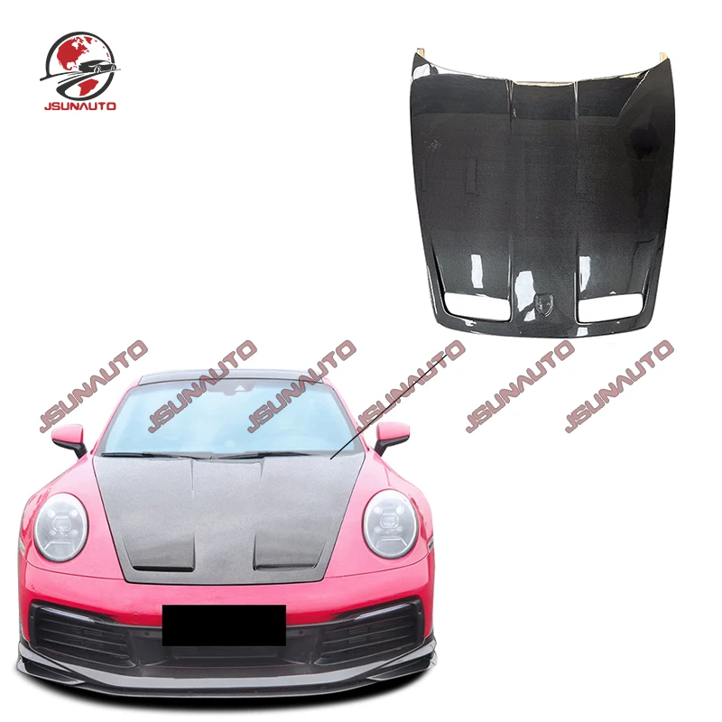 New Arrival Car Hood 992 GT3 Style Carbon Fiber Front Hood Bonnet For 2022 Porsche 911 Carrera Targa Engine Cover