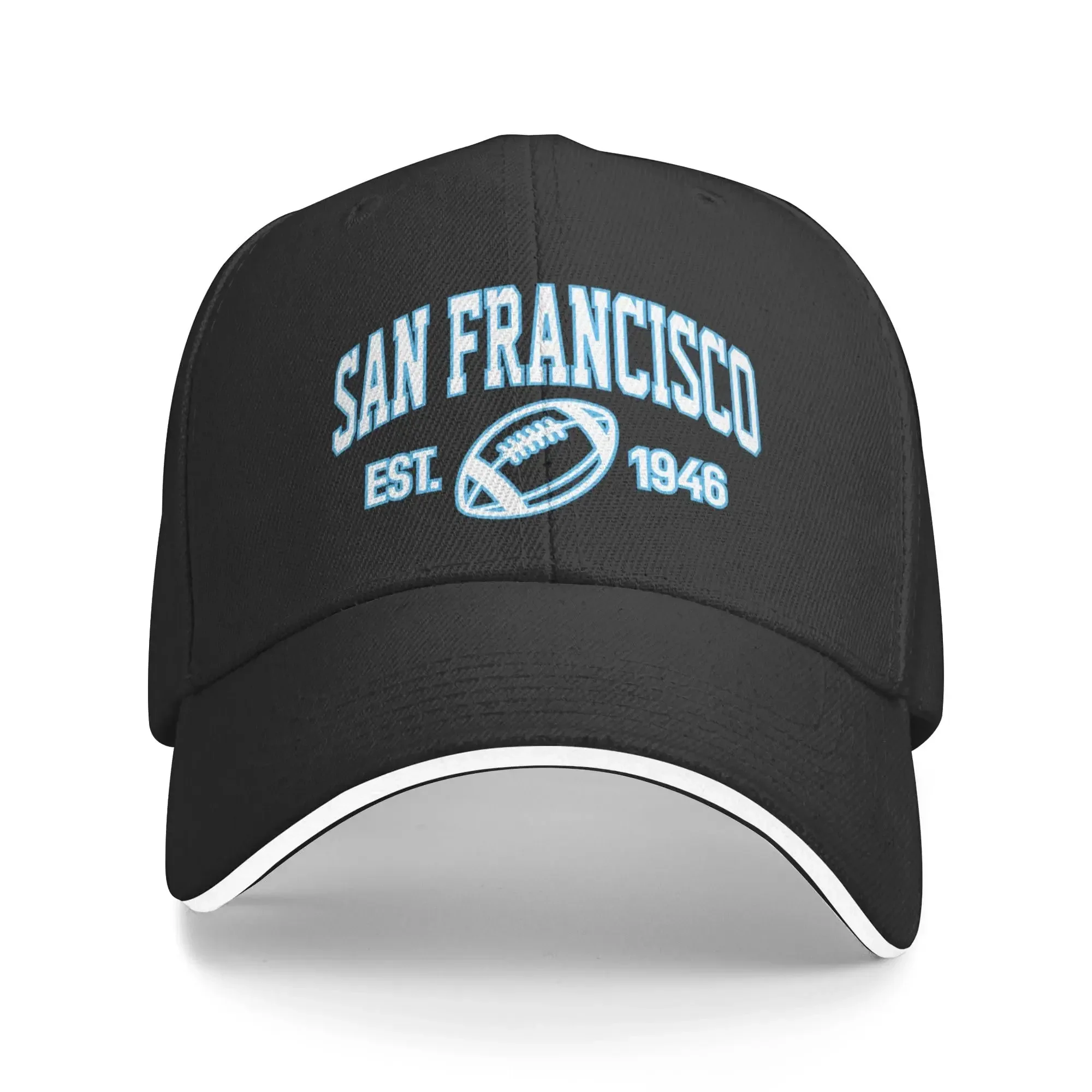 San Francisco Football Letter Baseball Cap Minimalist Style Trucker Hat Soft Casquette for Man Woman