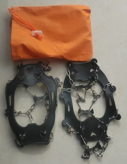 18 الأسنان تسلق الأشرطة للشتاء في الهواء الطلق المشي الجليد الصيد أحذية الثلوج عدم الانزلاق الأحذية المنغنيز الصلب أغطية الحذاء #3