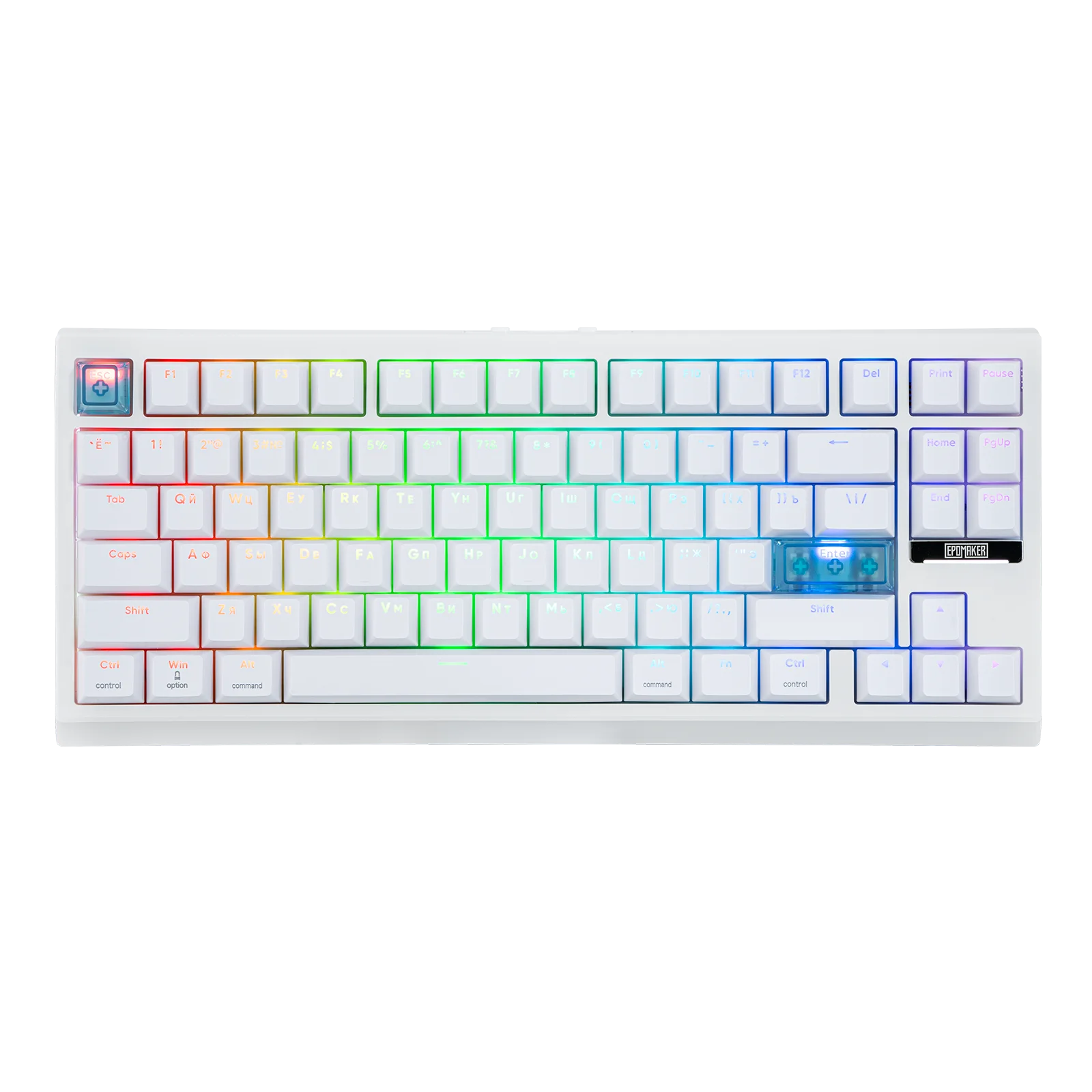 RU Layout EPOMAKER G84 HE 75% Russische ANSI-layout Bedraad/BT/2.4Ghz Draadloos Magnetisch Toetsenbord met Snelle Trigger & 8KHz Polling