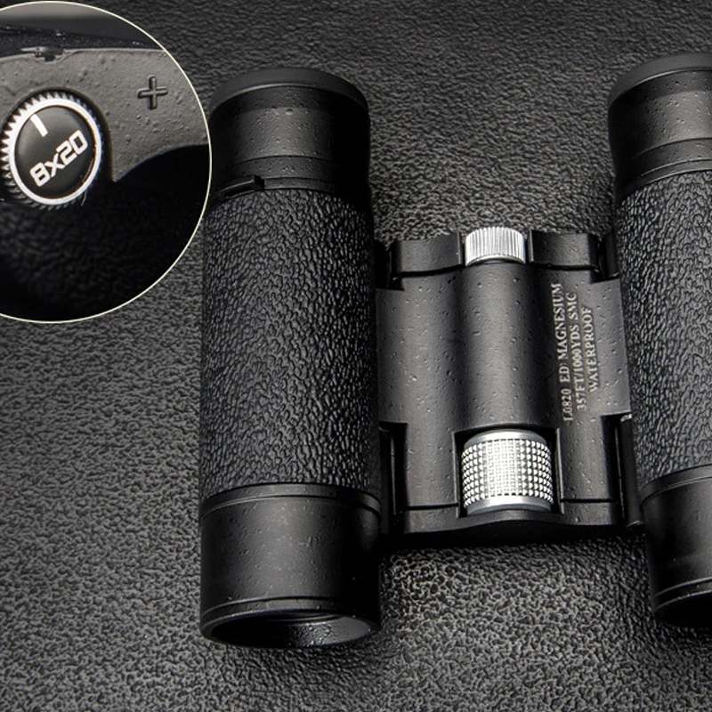 Shuntu 8x20 10x25 ED Binoculars Waterproof SMC Coating Eyepiece Bak4 Prism Optics Portable Folding Telescope For Camping Hunting