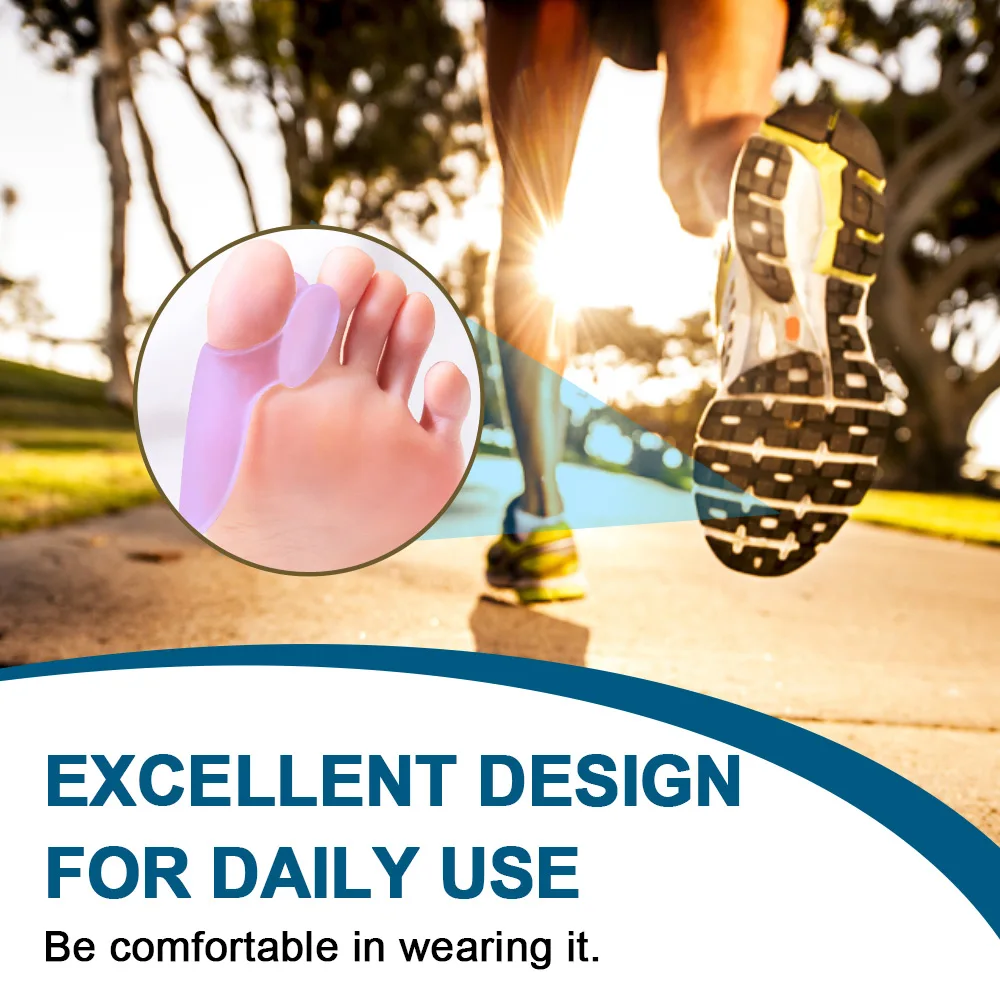 

2Pcs Soft Gel Toe Separator Bunion Toes Overlap Orthopedics Hallux Valgus Correction Silicone Foot Health Care Clamp Protector