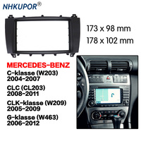 Car Radio Fascia For MERCEDES-BENZ C-klasse W203 CL203 CLK-klasse 2 Din Auto Stereo Dash Panel Mount Frame Kit