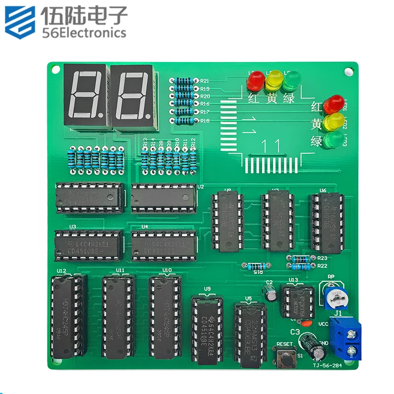 Traffic Light Timing Control System Electronic Kit Signal Light Welding Practice Parts Production Kit