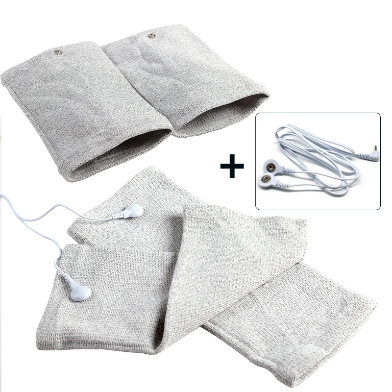 

ElectrodeRelaxation Silver Fiber Gloves Socks Elbow and Knee Protectors for TENS Machine Physiotherapy Instrument Accessories