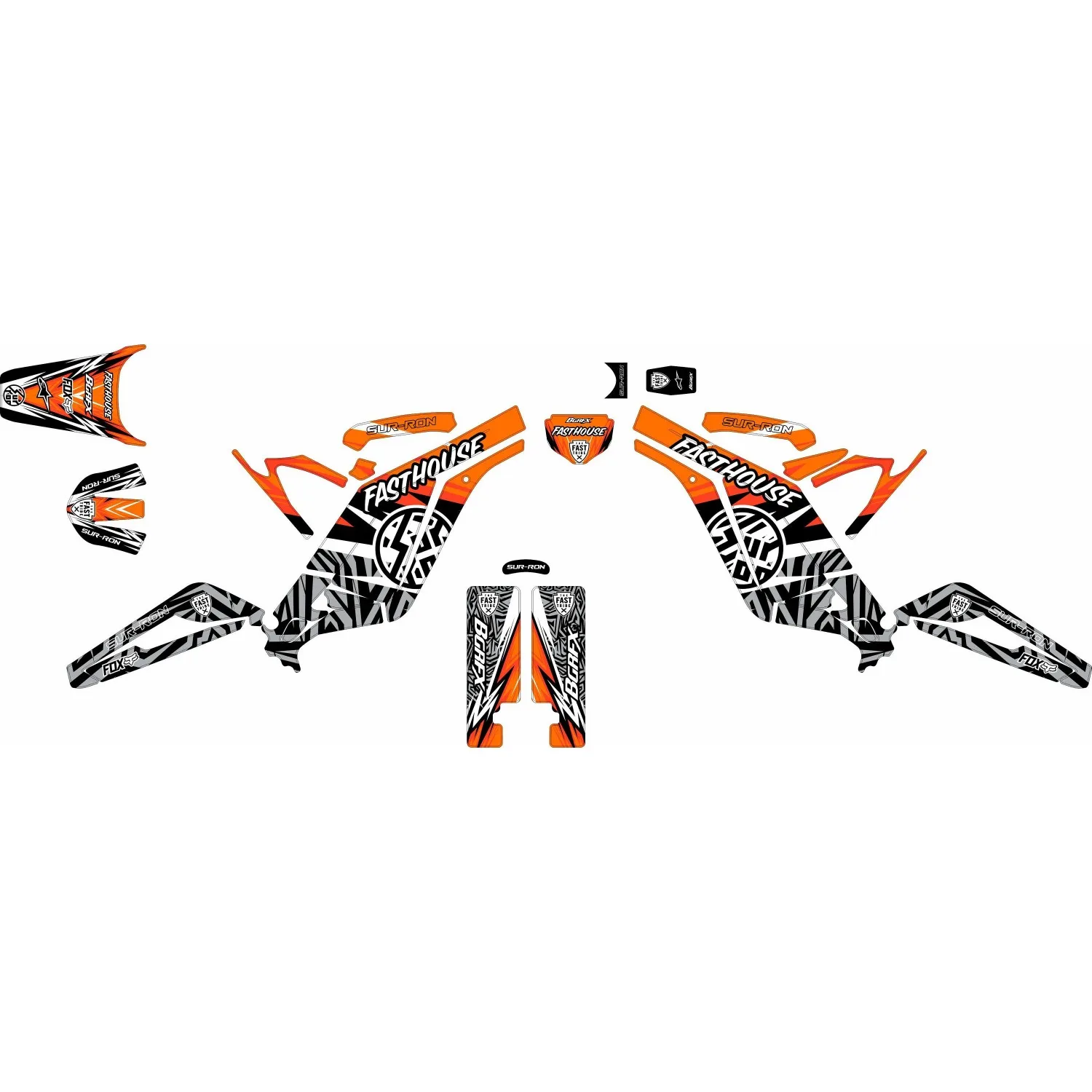 Motorcycle Body Fairing Sticker Decal Protective  eBike eMoto Full Graphic Kit For Surron Light Bee X  Design -14