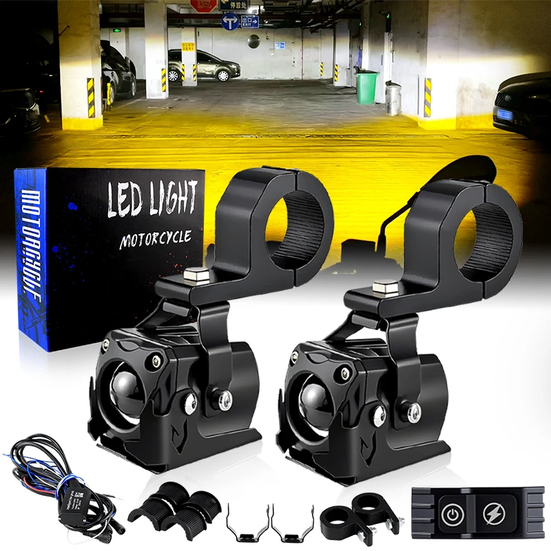 

1 Set R1200GS 40W Led Auxiliary Motorcycle Spotlight Headlight Driving Light For BMW R1200GS F850GS F750GS F 850GS 750GS 1250GS