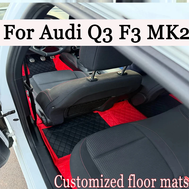 

Автомобильные коврики для Audi Q3 F3 MK2 2019 ~ 2022 Прочный противогрязевой коврик Автоматический напольный коврик Роскошный кожаный комплект ковров Аксессуары для салона автомобиля