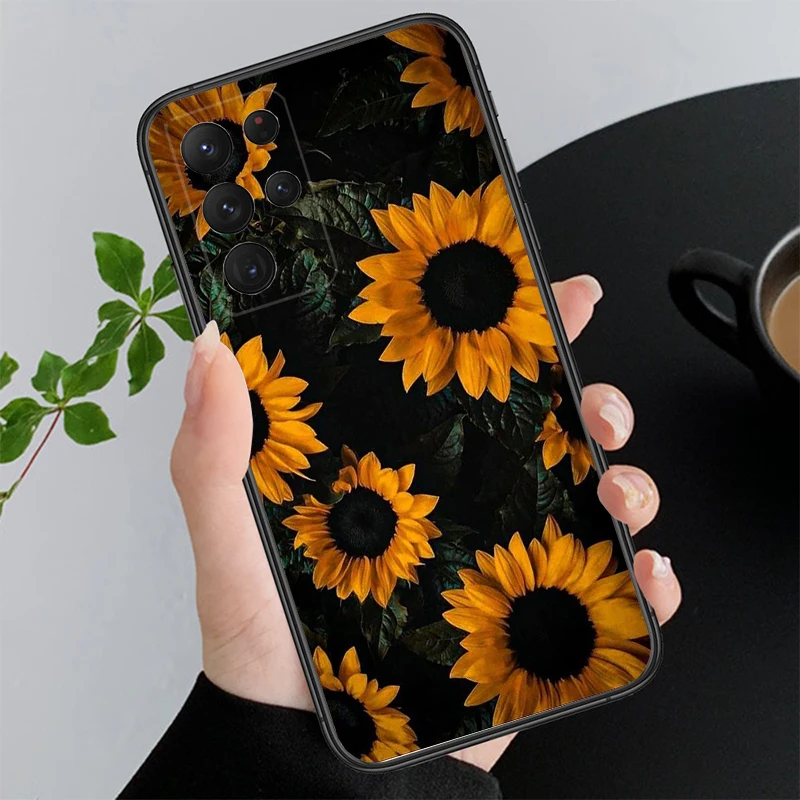 Yellow Sunflower Phone Case For Samsung A52S A21S A33 A23 A13 A14 A32 A52 A53 A54 A51 A71 A15