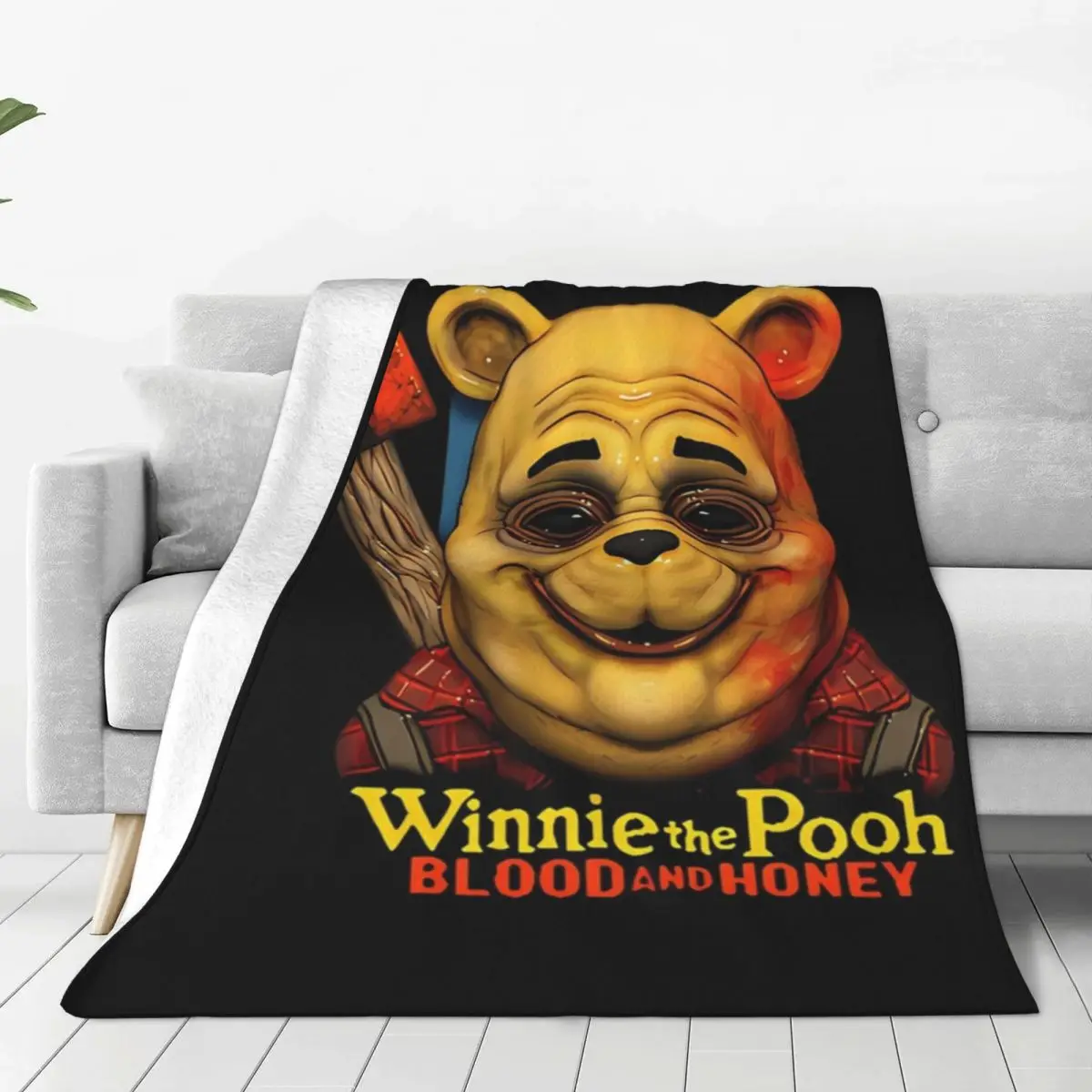 Winnie The Pooh Durable Flannel Blanket Easy Care Fleece Throw for Home Decor and Cozy Evenings with Family and Friends Together