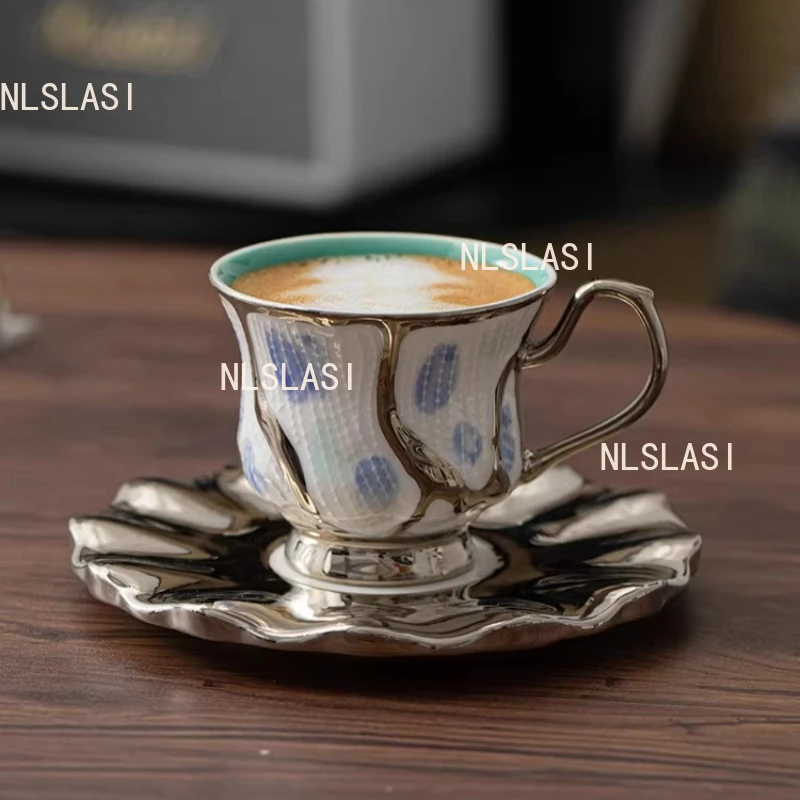 Texture Coffee Cup European Afternoon Teacup Set Ceramic Minimalist Milk Cup Coffee Cup and Saucer Drinking Utensils Coffeeware