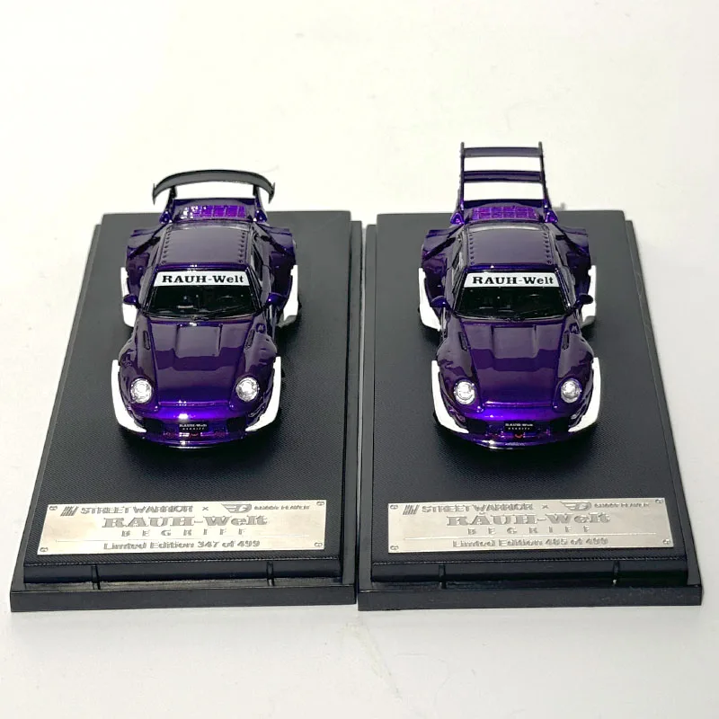 

SW в наличии 1:64 RWB 933, гальваническая фиолетовая модель автомобиля, коллекция игрушек, литая под давлением диорама, уличный воин