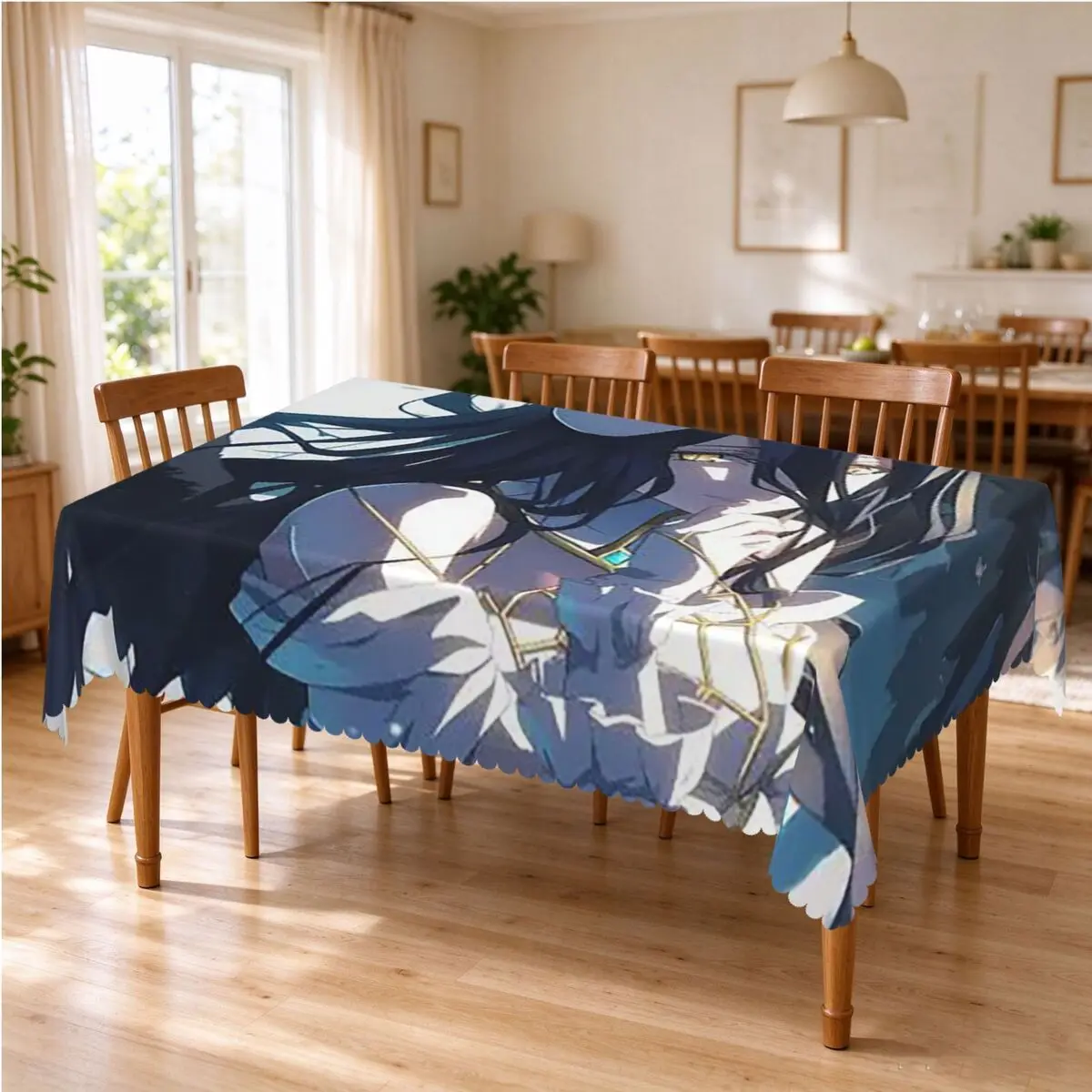 Adventure Anime Albedo Overlord Tablecloth Restaurant Kitchen Rectangular Tablecloth Festival Party Outdoor Dining Table Cover