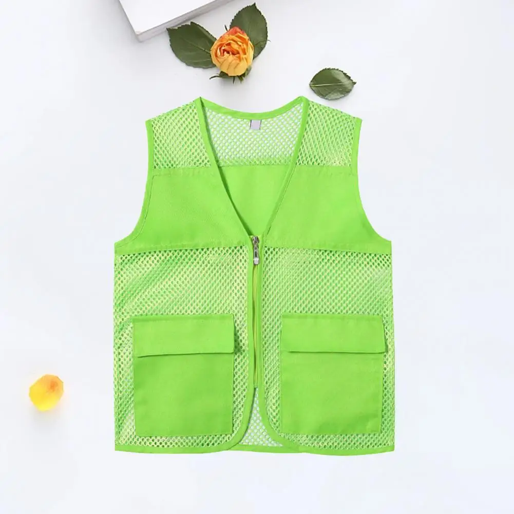 

Trendy Work Vest Skin-touching Fishing Vest Double Pockets Casual Men Women Work Vest Jacket Cool