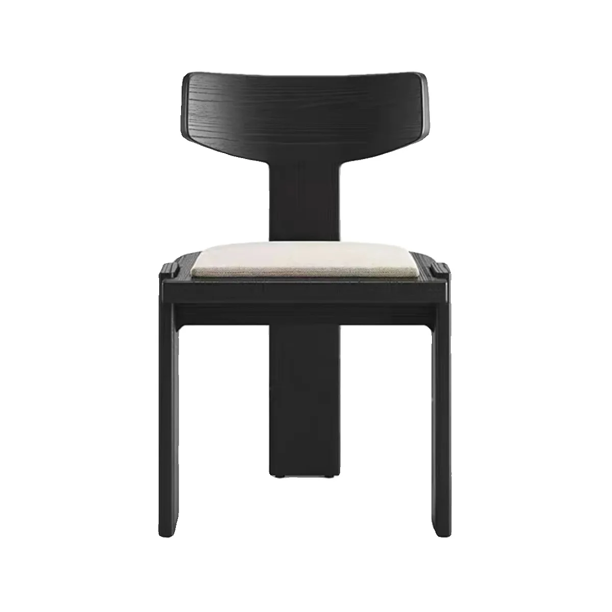 Light luxury solid wood dining chair model room villa home leisure