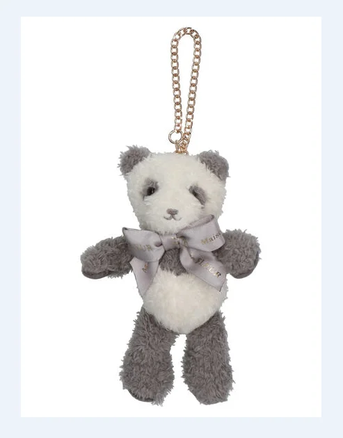 Adornos de muñeco de peluche de Panda de estilo japonés para mujer, bolso de maquillaje para niñas, llavero, Barrettes, Lindo bolso de muñeca,