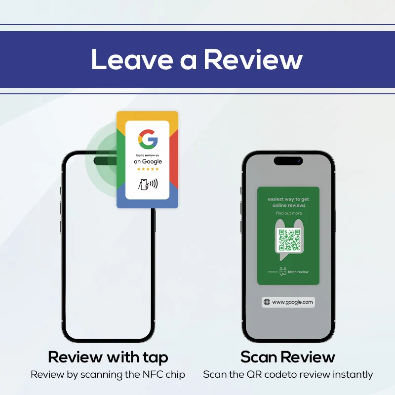 Colorful Printing Google Review Cards NFC for All NFC enabled mobile Android/IPhone Social Business Review Cards