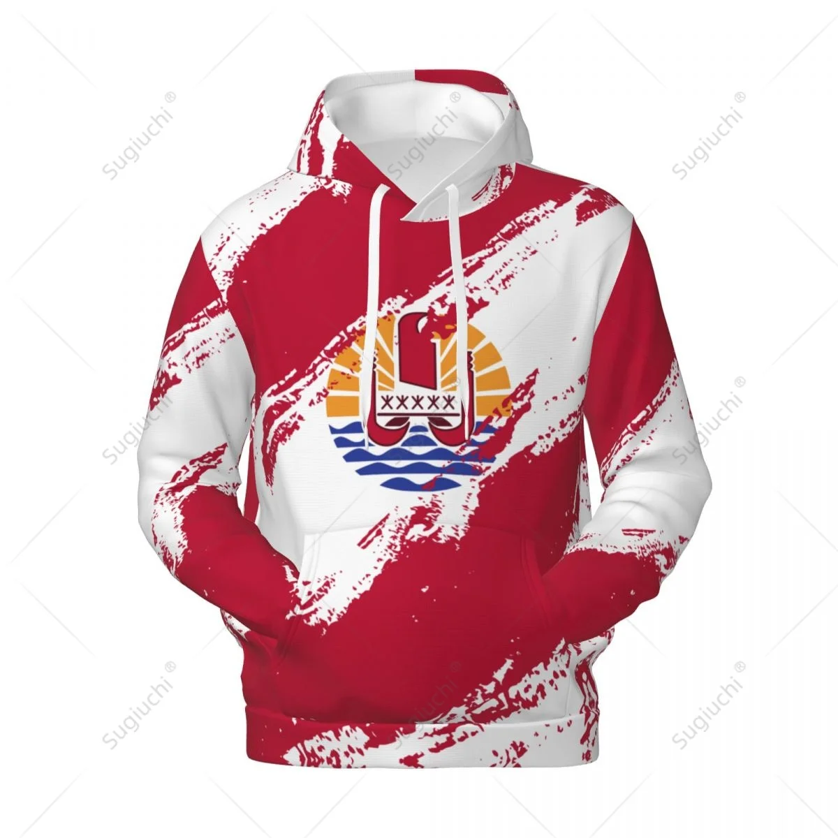 

Унисекс худи с 3D-принтом в цветах флага Таити, мужская и женская толстовка в стиле Харадзюку, повседневная, из полиэстера