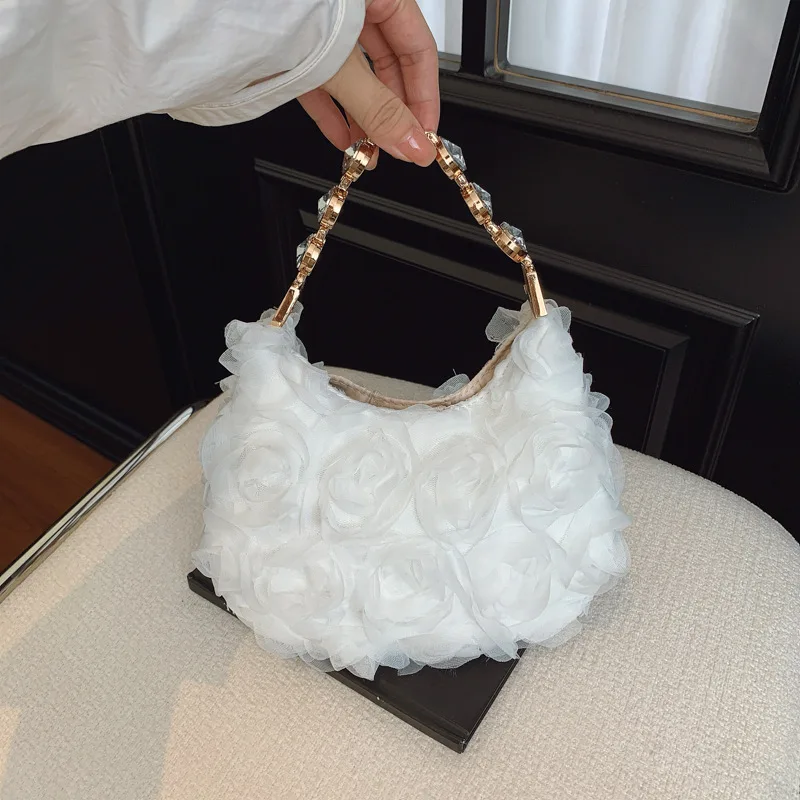 

Prom Dresses for Women Bag Luxury Rose Flower Tote Bags for Ladies for Women Elegant Wedding Items