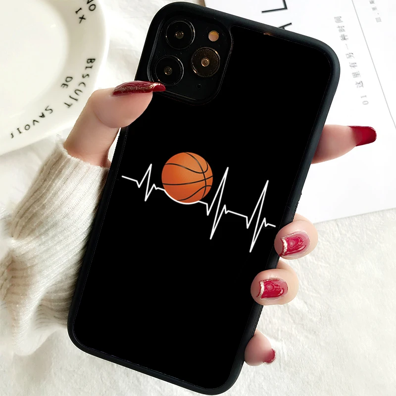 5 5S SE 2020 Phone Cover Case for iPhone 6 6S 7 8 PLUS X XS XR 11 12 13 MINI 14 PRO MAX Rubber  Basketball Heartbeat Heart Pulse