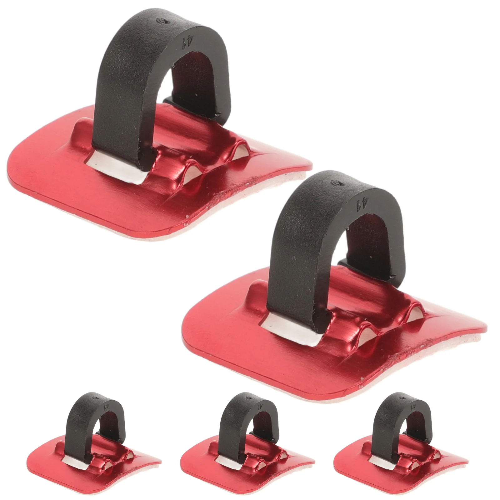

5 set Aluminum Alloy Bike Guides C-Clip Adhesive Lightweight Durable Red Stylish Easy Install For Road Mountain Bikes Brake