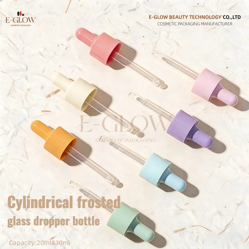 Picture 5: 【Logo Custom】100Pcs Customized 20ml/30ml Cylindrical Frosted Glass Dropper Bottle Small Batch Customization Factory