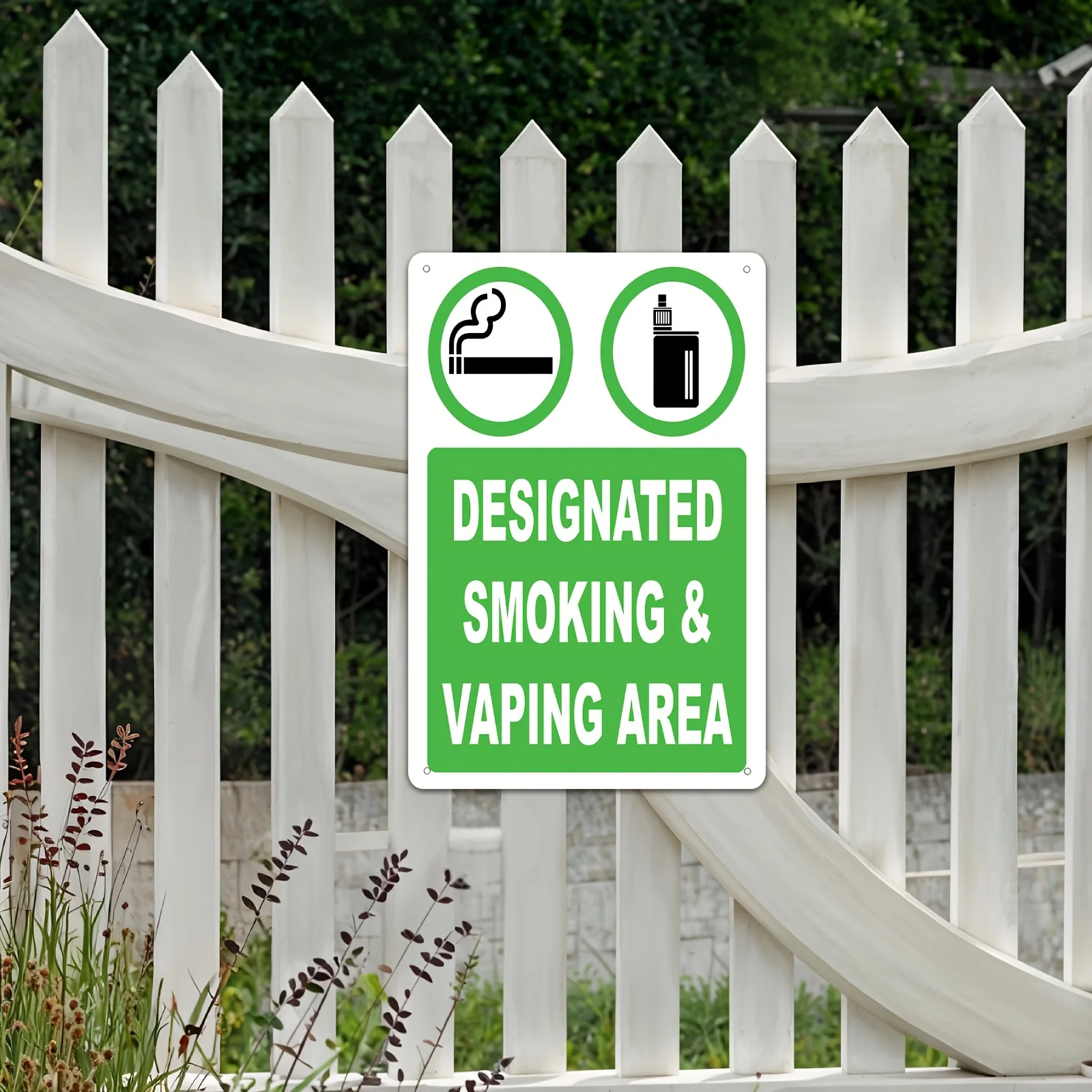 2D planar type, [2D planar type] 1 piece of wood-plated signboard, designed for smoking and e-cigarette usage areas