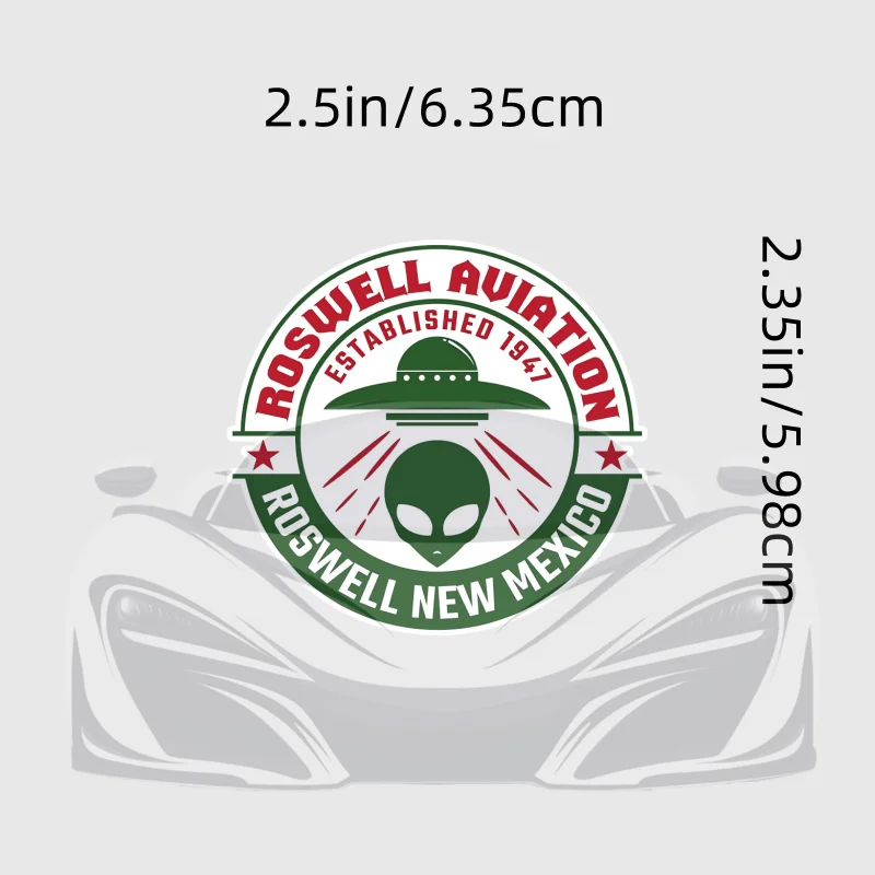 1 قطعة الخطوط الجوية روزويل المؤسسة 1947 ملصقات ، روزويل نيو المكسيك الغريبة UFO ملصقات الوفير #4