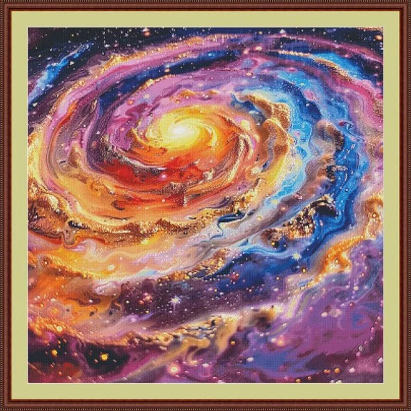 

Галактическое звездное небо 14CT 16CT печатный холст вышивка крестиком DIY набор китайский узор комплект домашнее рукоделие вышивка 2 стиля