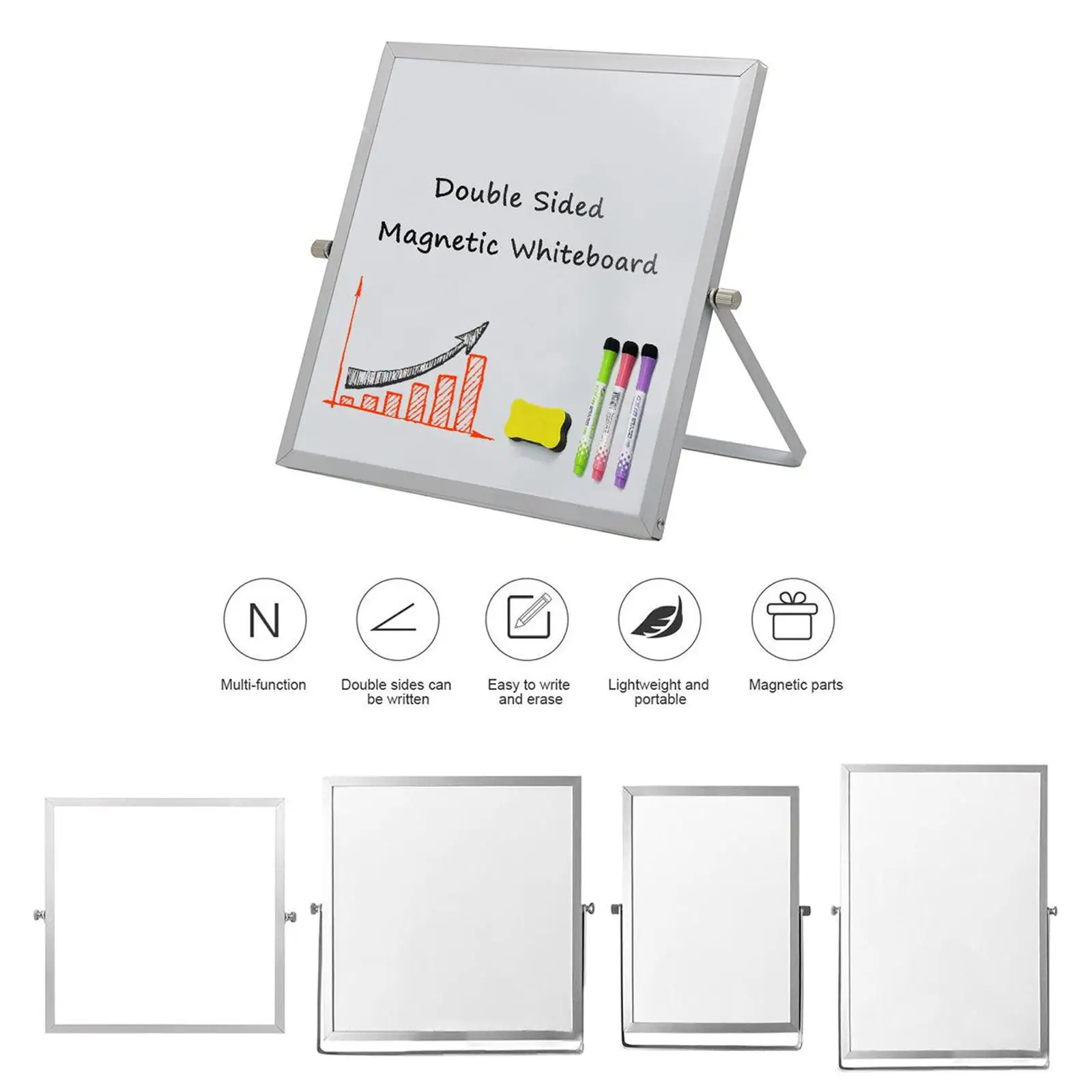 Magnetisch whiteboard Desktop Aluminium frame Memobord Herinnering Thuiskeuken