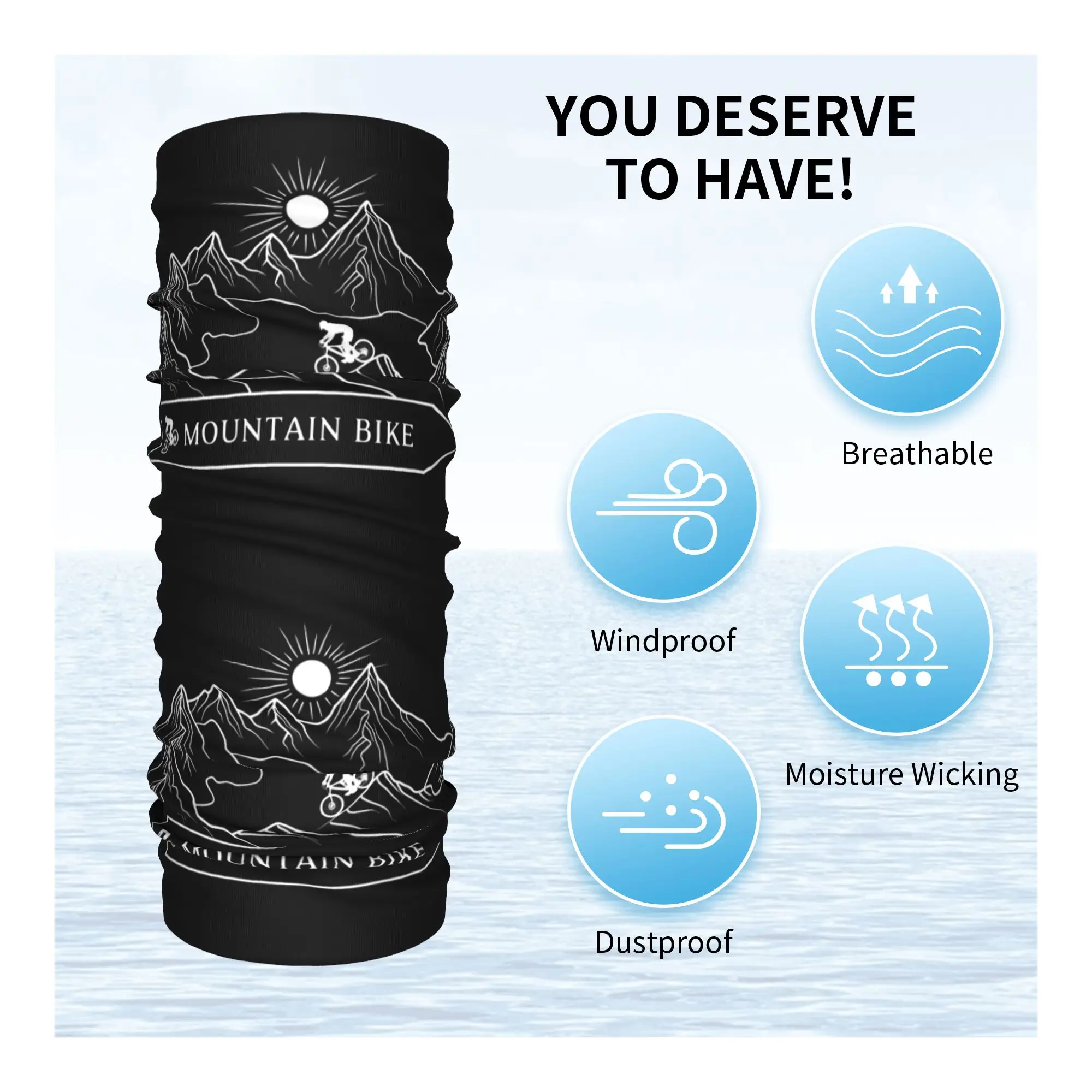 ผ้าคลุมหน้าแบบ Bandana สำหรับจักรยานเสือภูเขา MTB Downhill ป้องกันลม ผ้าพันคอคลุมหน้า สำหรับผู้หญิง ผู้ชาย ใช้ขณะปั่นจักรยาน คลุมศีรษะ แบบ Tube Balaclava