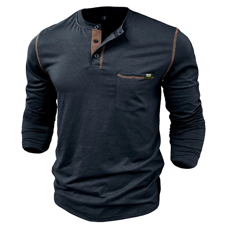 Long Sleeve Heat Set Shirt with Standard Thickness Pullover Crew Neck Not Hooded Men T Shirts and Tank Tops Winter Autumn Spring