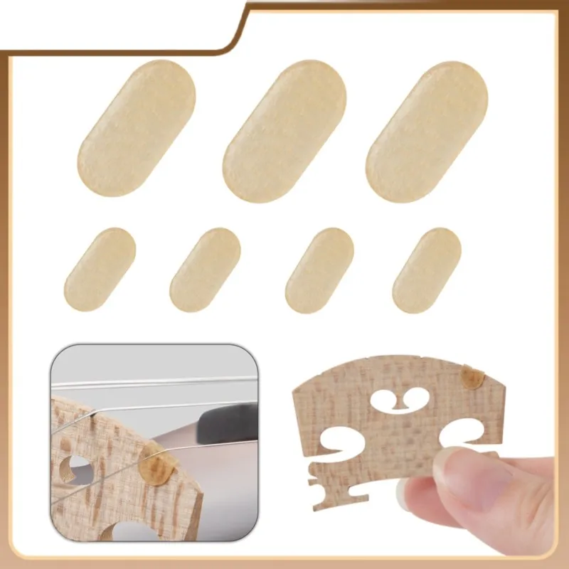 

ABHS-Violin Accessories- 50Pcs Violin Bridge Cello String E String Parchment Protector Sheepskin Protection Pad