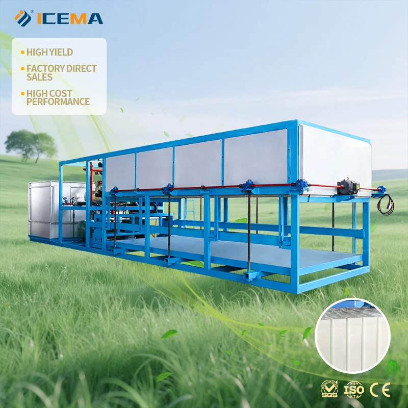 Industrial Direct Cooling Ice Block Making Machine 220V Treat Machine For Restaurant Use Compressor Core