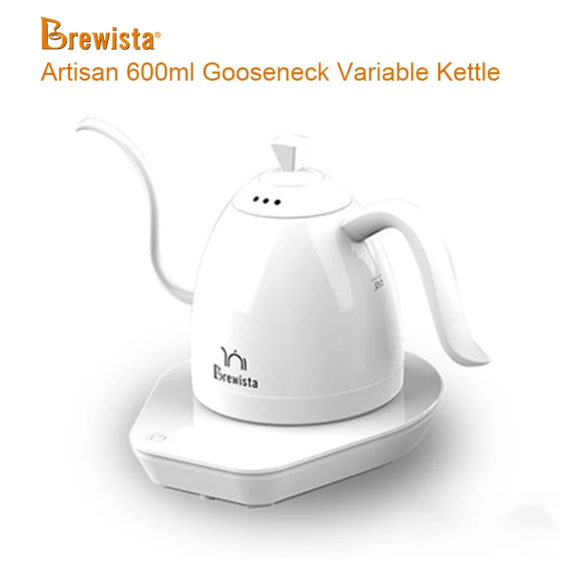 Brewista-4th Intelligent Gooseneck Coffee Kettle, Double Wall, Digital Temperature Control, Coffee Pot, 600ml, 220V