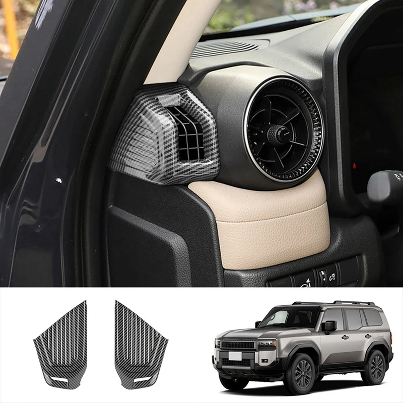 Car Dashboard Air Conditioning Outlet Frame Air Outlet Trim Sticker For Toyota Prado LC250 2024