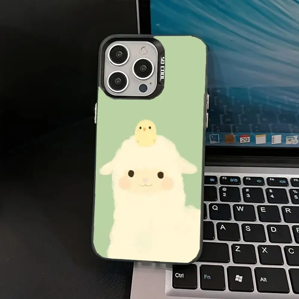 

Cute alpaca Phone Case case for iPhone17 16 15 14 13 12 11 Pro/ Max/Plus shock-proof rear cover anti-fingerprint