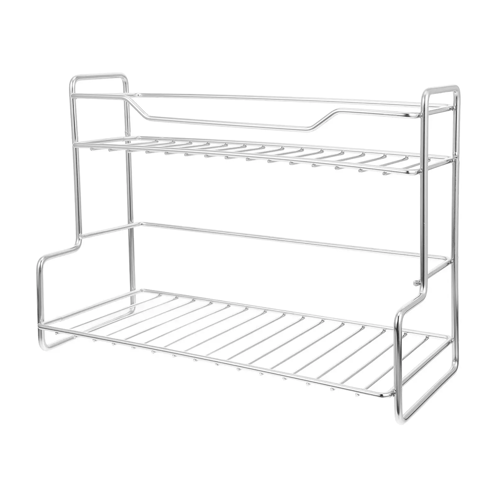 

Stainless Steel Shelf Bathroom Accessories ganizer Countertop Vanity Makeup Storage Rack Large Capacity Multi Functional Kitchen