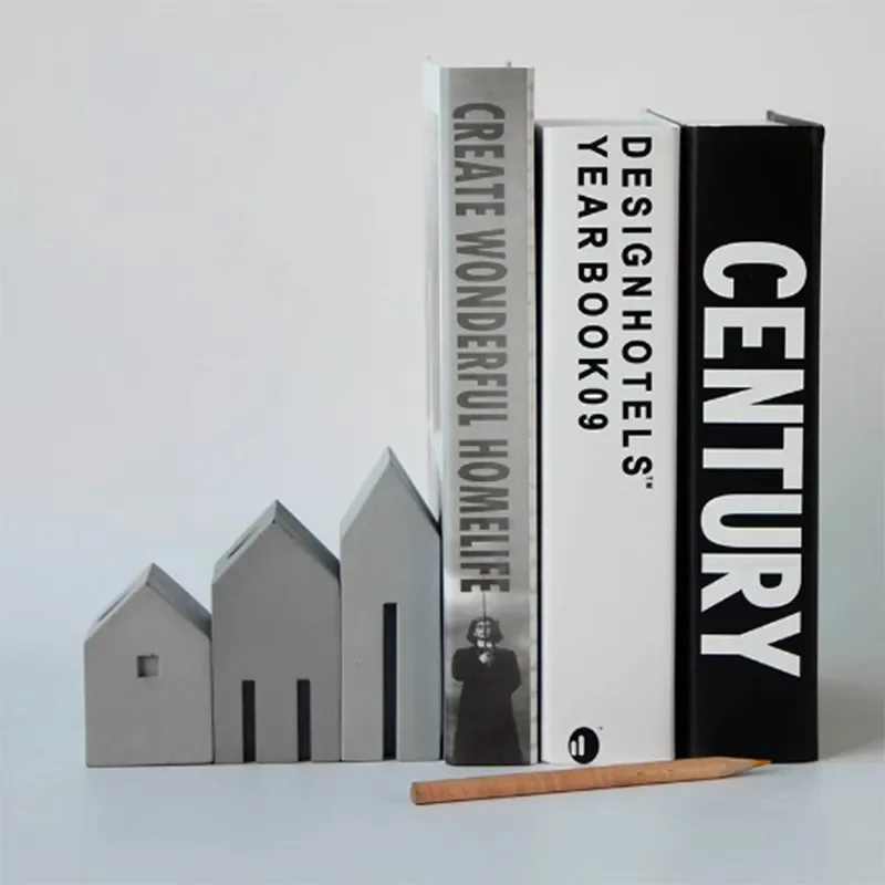 Clear Concrete Book Cement Silicone Mold Stationery Pen Holder Decoration - Home Garden DIY Craft Supplies